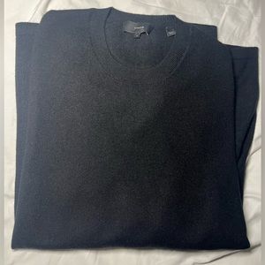VINCE 100 CASHMERE CREW SWEATER BLACK MEDIUM